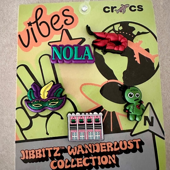 Crocs Jibbitz Charms Wanderlusts Collection: New Orleans 5 Pack - Picture 1 of 1